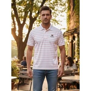 Ahead USA Men's Golf Polo Shirt Glenview Champions Country Club Striped Size XL